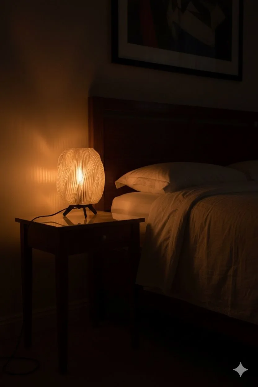 Sleek Modern Lamp with Clear Shade and Black Base - Perfect for Contemporary Offices and Lounges